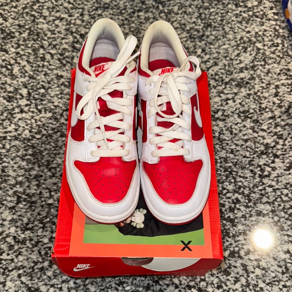Nike Red and White Retro Sneakers